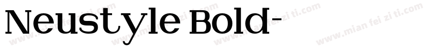 Neustyle Bold字体转换